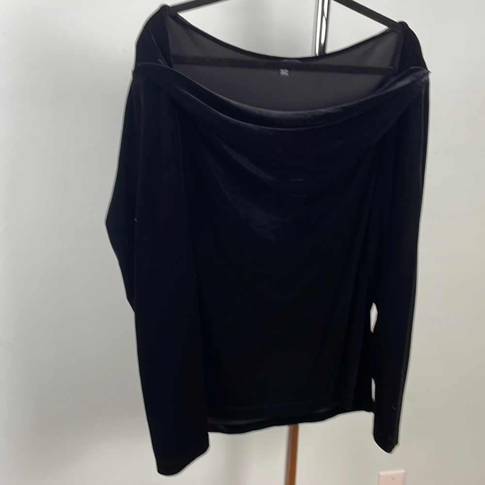 Lands End Crew neck velvet top 3x